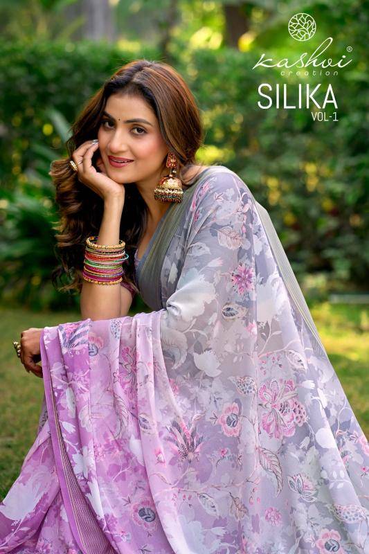 Kashvi silika vol 1 Saree wholesale market in Mumbai